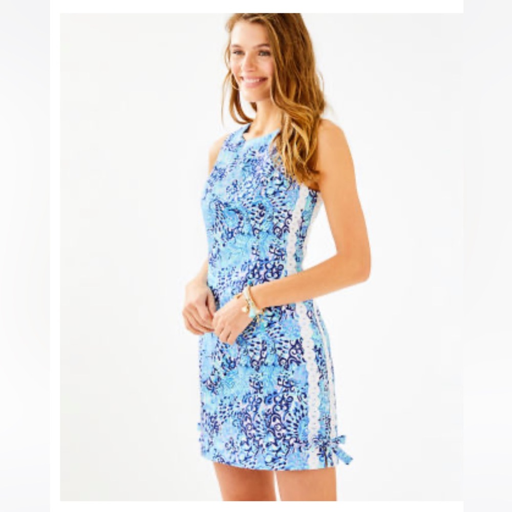 Lilly Pulitzer Light Aqua Spritz Mila Stretch Shift Dress